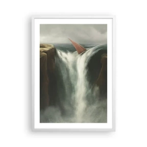 Plakat w białej ramie - Życiowa przestroga - 50x70 cm