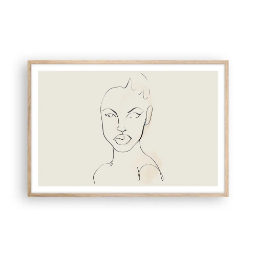 Plakat w ramie jasny dąb - Zarys zmysłowości - 91x61 cm