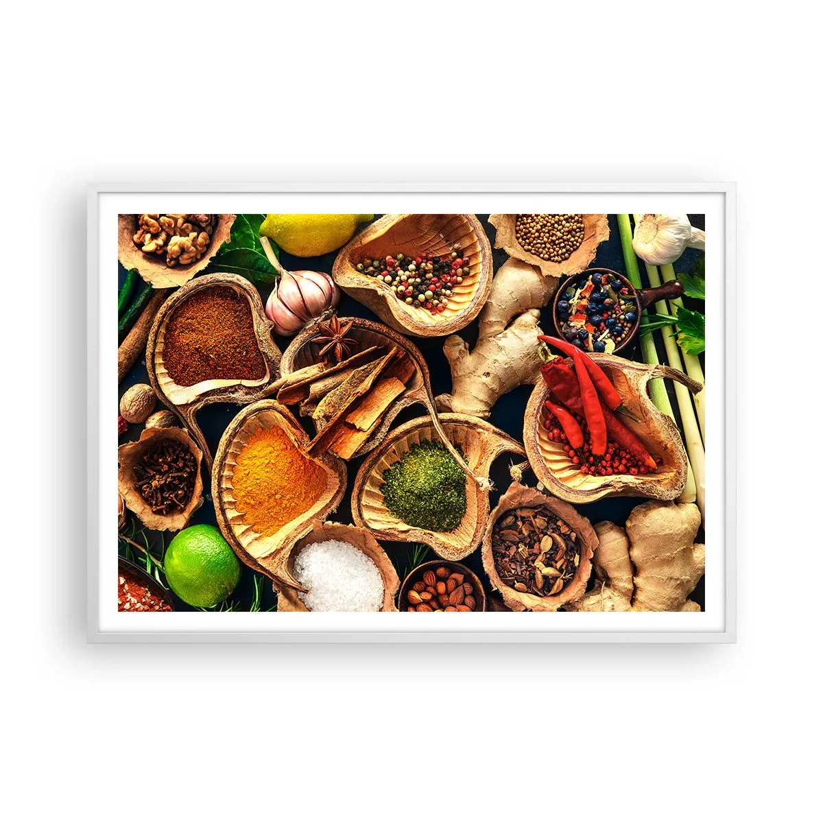 Plakat w białej ramie - Bierz, co chcesz - 100x70 cm