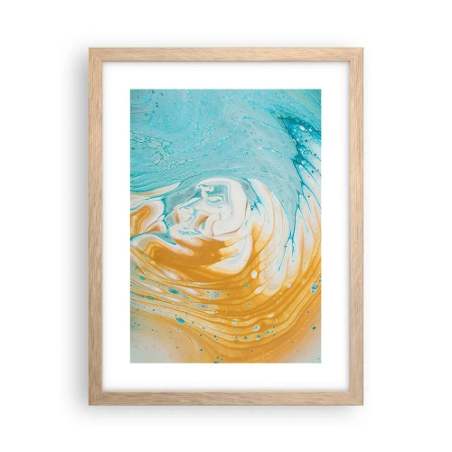 Plakat w ramie jasny dąb - Pastelowy wir - 30x40 cm