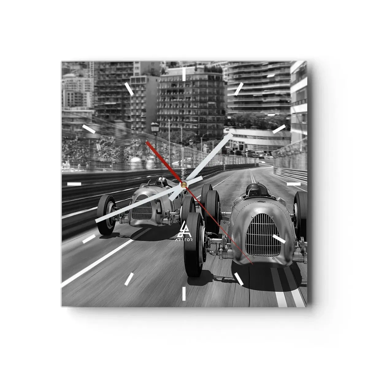 Zegar ścienny - Dawno temu w Monte Carlo - 40x40 cm