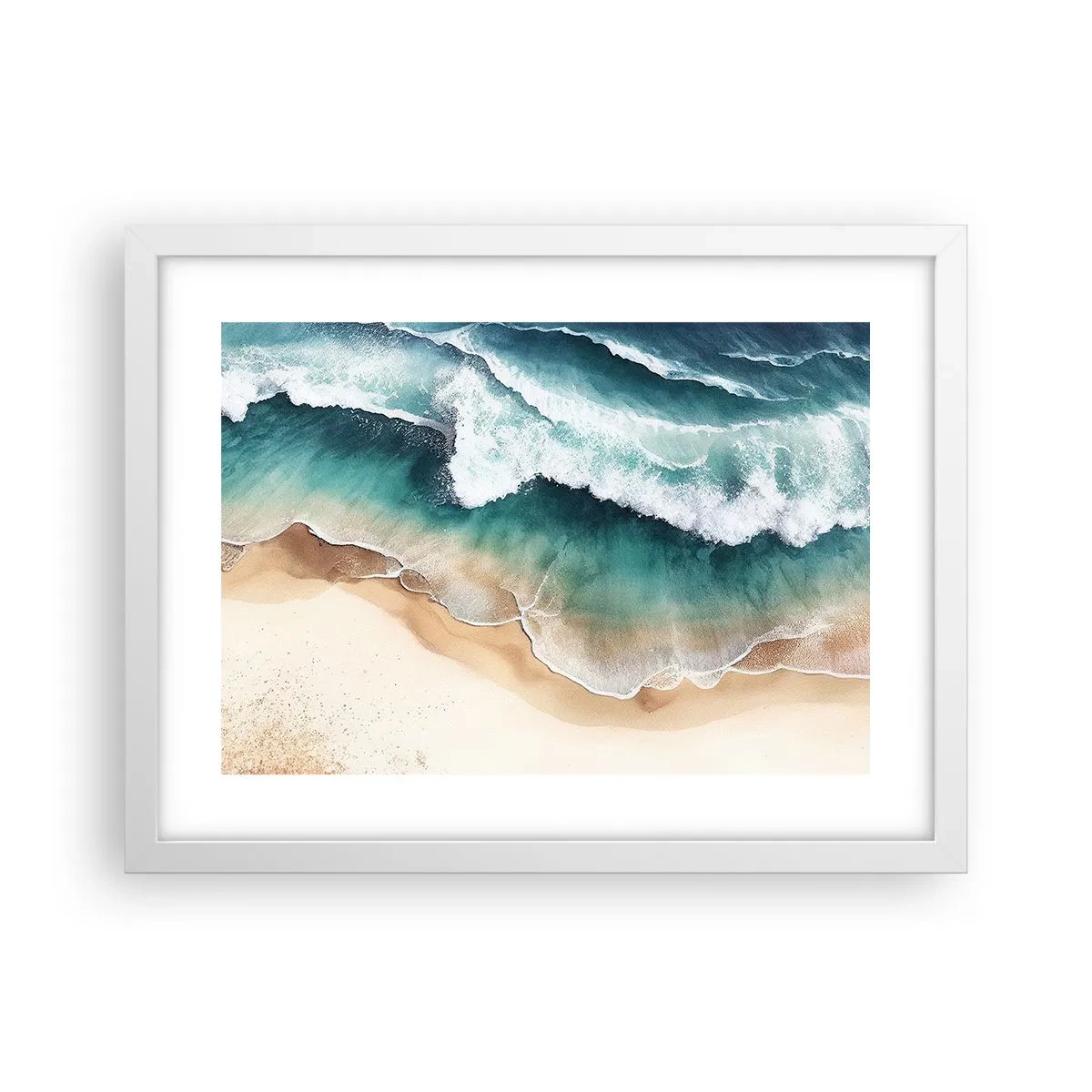 Plakat w białej ramie - Odwieczne spotkanie - 40x30 cm