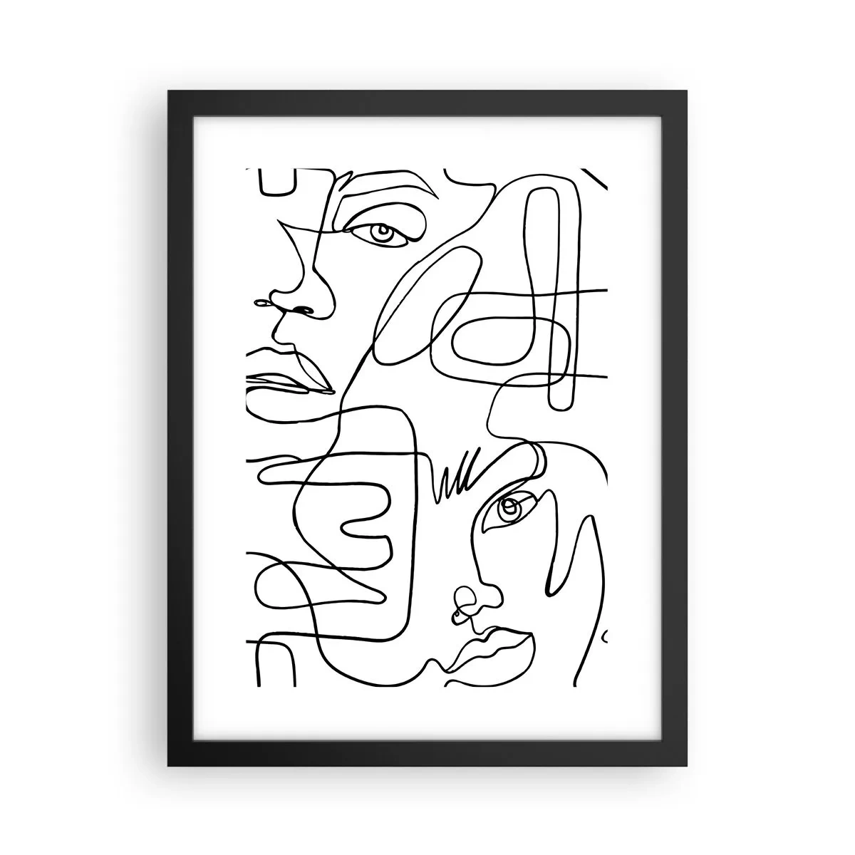 Plakat w czarnej ramie - W splątanych emocjach - 30x40 cm