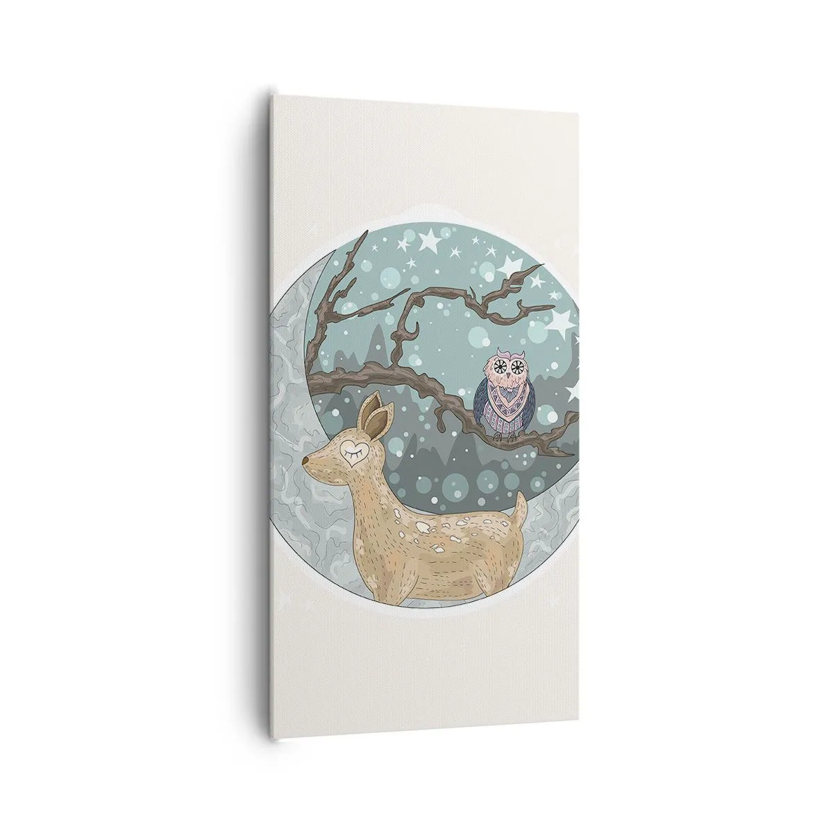 Obraz na płótnie - Bajkowa, leśna noc - 65x120 cm