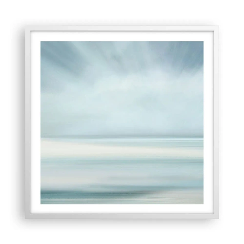 Plakat w białej ramie - Spokój aż po horyzont - 60x60 cm