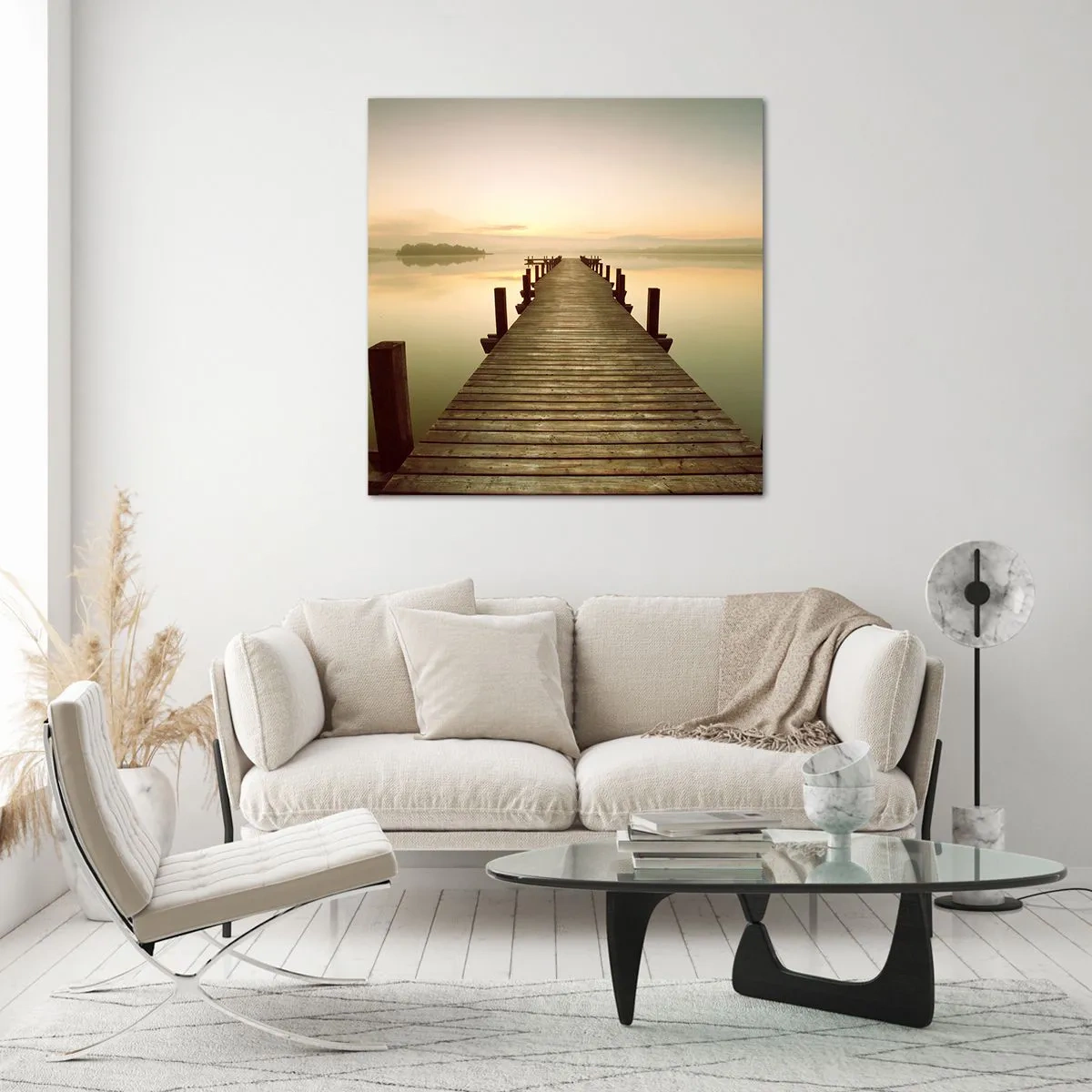 Obraz na szkle - Przedświt, świtanie, światło - 70x70 cm