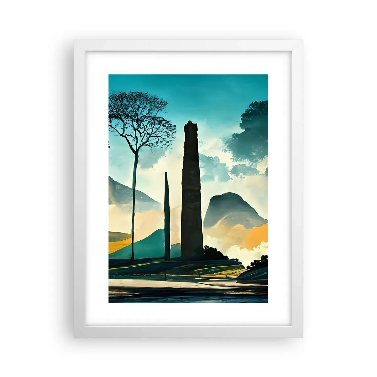 Plakat w białej ramie - Wciąż wyżej i wyżej - 30x40 cm