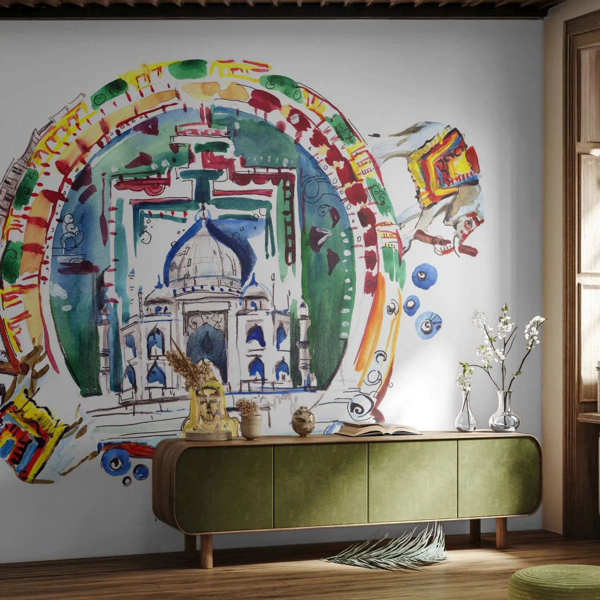 Fototapeta Standard Eco - Hinduska równowaga świata - Budda, Indie, Buddyzm - 250x175 cm
