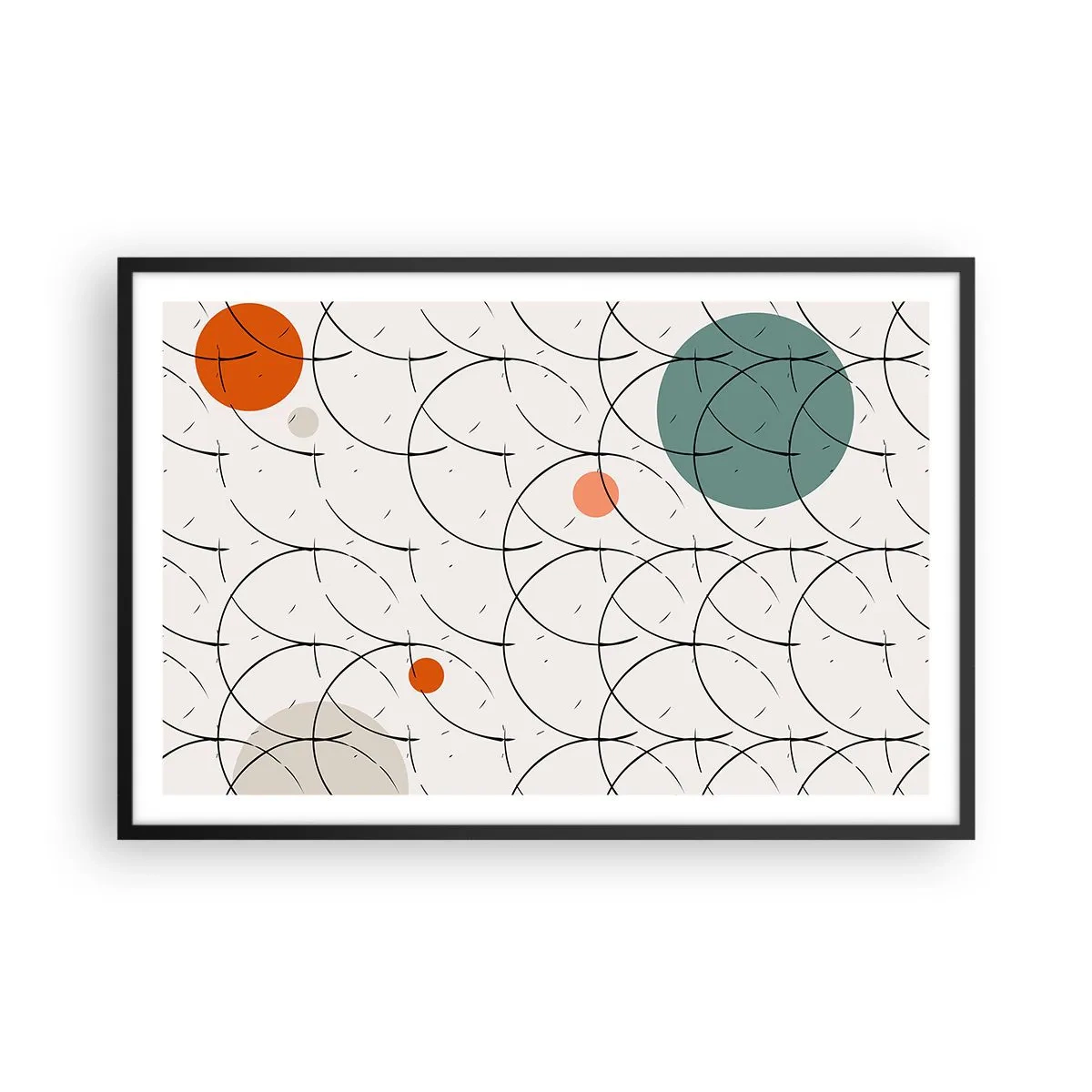 Plakat w czarnej ramie - W pop-artowym duchu - 91x61 cm