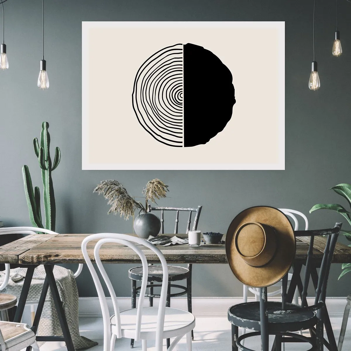 Plakat - Pół na pół - 50x40 cm