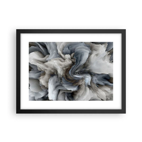 Plakat w czarnej ramie - Kamień i kwiat - 40x30 cm