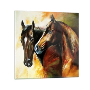 Obraz na szkle - Dwa razy więcej wdzięku - 60x60 cm