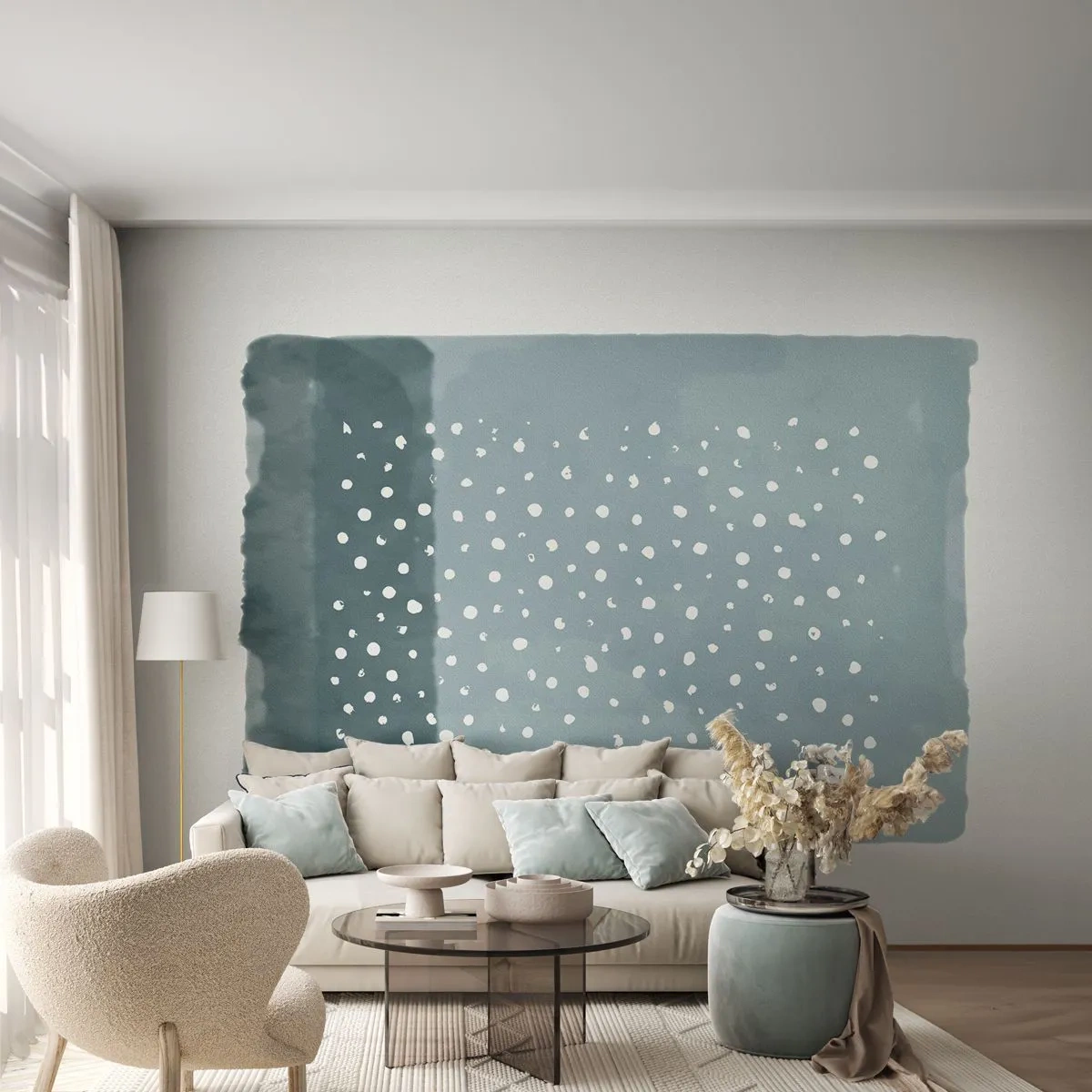 Fototapeta Standard Eco - Wyrosłe na błękicie - Abstrakcja, Sztuka, Minimalizm - 500x350 cm