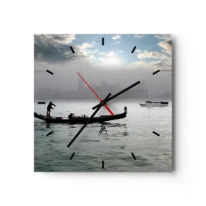 Zegar ścienny - Bajeczne miasto z wody i mgły - 40x40 cm