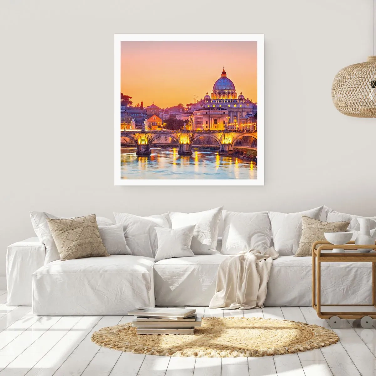 Plakat - Zmierzch nad Wiecznym Miastem - 60x60 cm