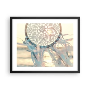 Plakat w czarnej ramie - Koronkowy totem - 50x40 cm