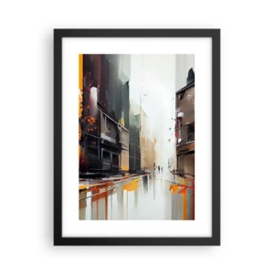 Plakat w czarnej ramie - Deszczowy dzień - 30x40 cm
