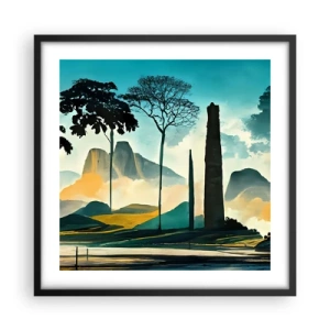 Plakat w czarnej ramie - Wciąż wyżej i wyżej - 50x50 cm