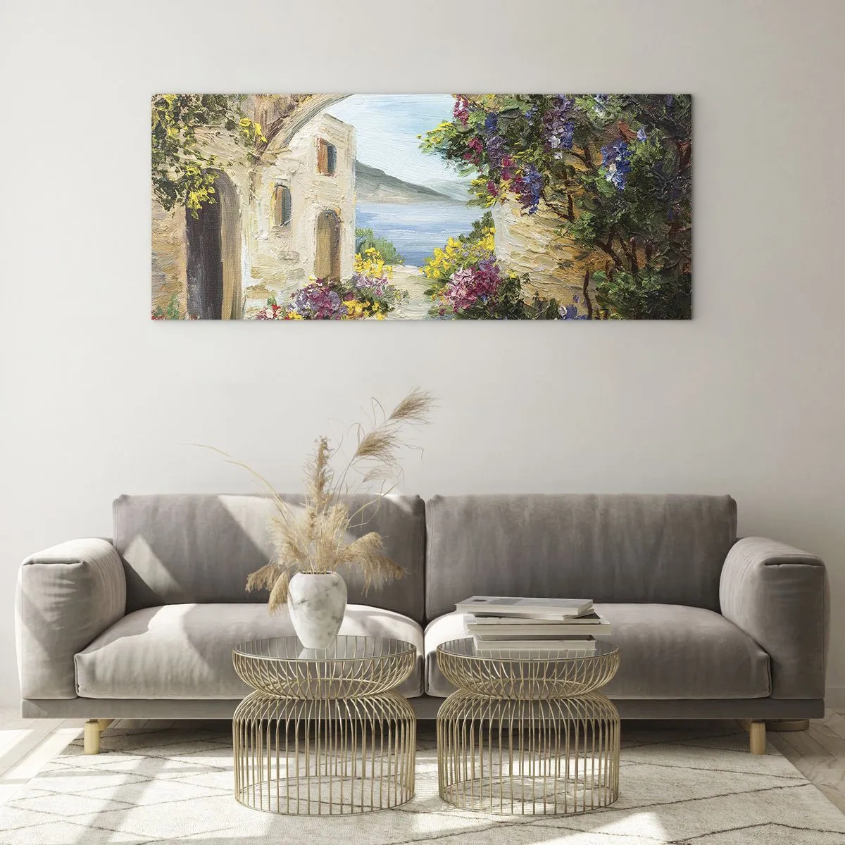Obraz na szkle - Urok nadmorskiej prowincji - 100x40 cm