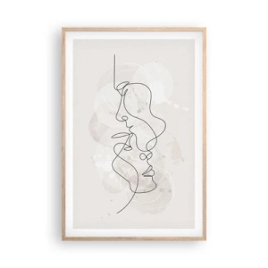 Plakat w ramie jasny dąb - Splątani w uścisku - 61x91 cm