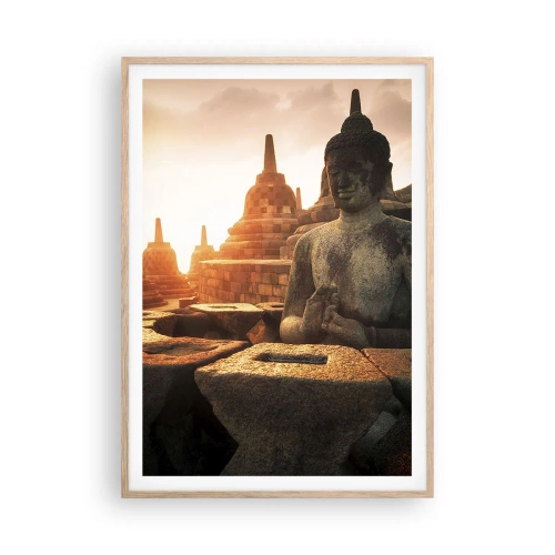 Plakat w ramie jasny dąb - Pogoda wielkiej mądrości - 70x100 cm