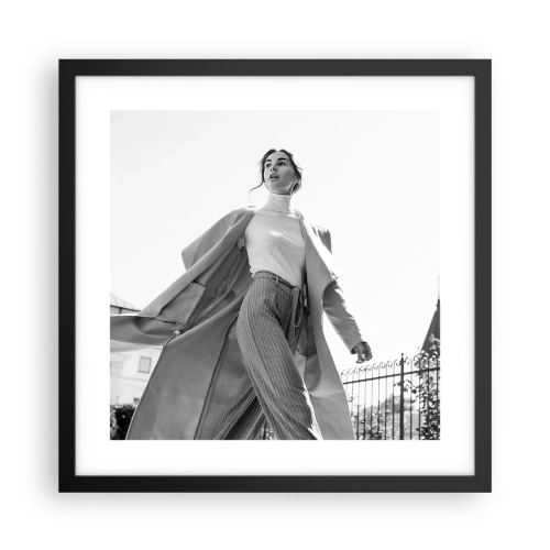 Plakat w czarnej ramie - Idziesz ze mną? - 40x40 cm