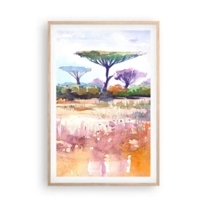 Plakat w ramie jasny dąb - Kolory sawanny - 61x91 cm