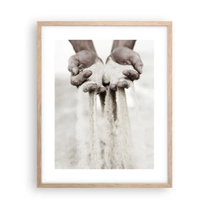 Plakat w ramie jasny dąb - Tymi rękoma… - 40x50 cm