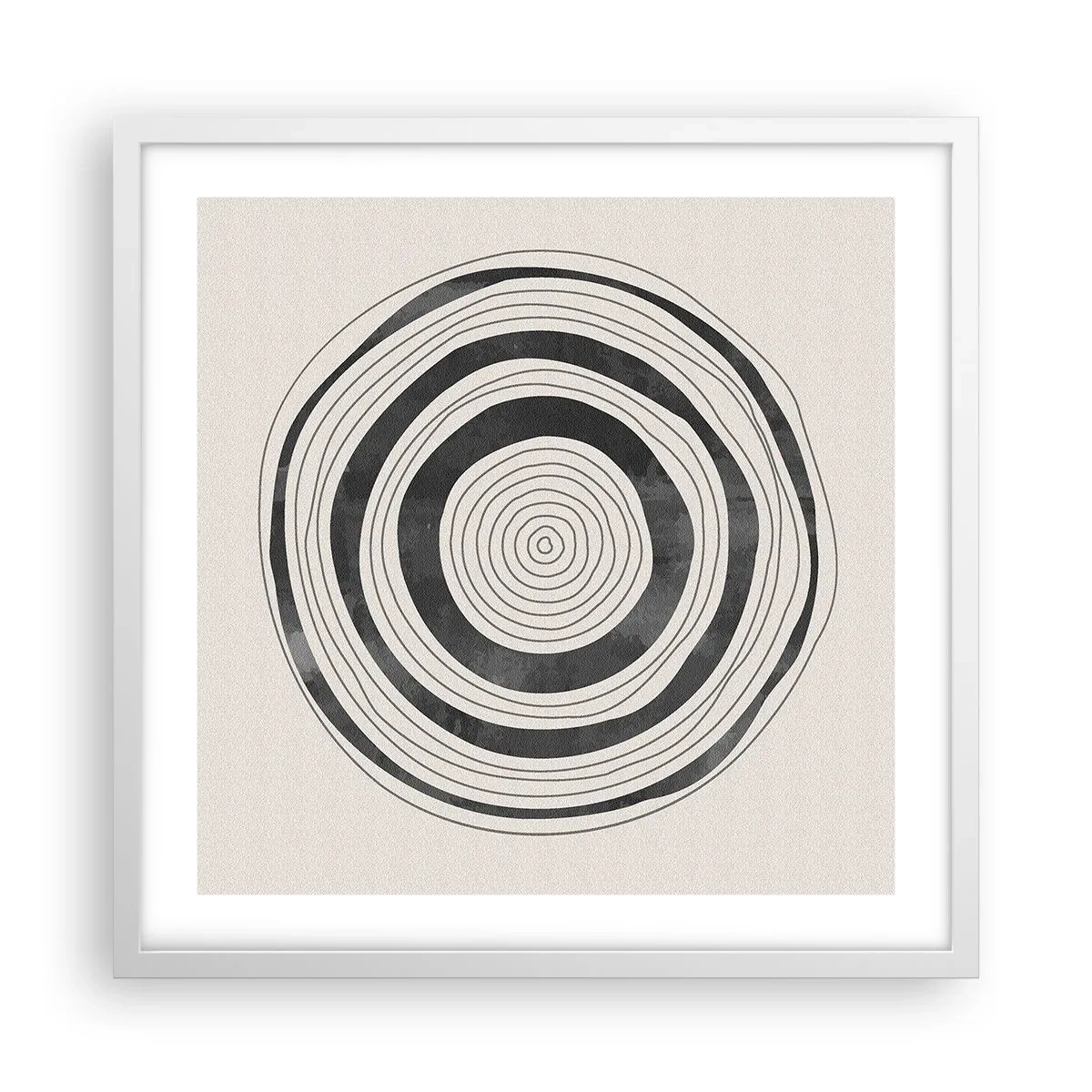 Plakat w białej ramie - Ważne to co pomiędzy - 50x50 cm