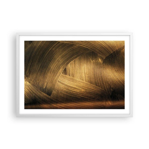 Plakat w białej ramie - W złotym labiryncie - 70x50 cm
