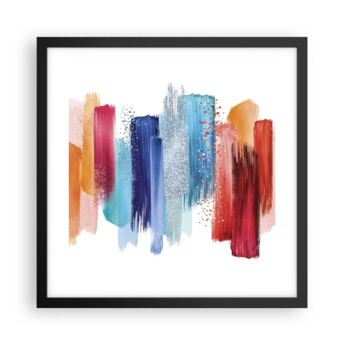 Plakat w czarnej ramie - W górę i w dół  - 40x40 cm