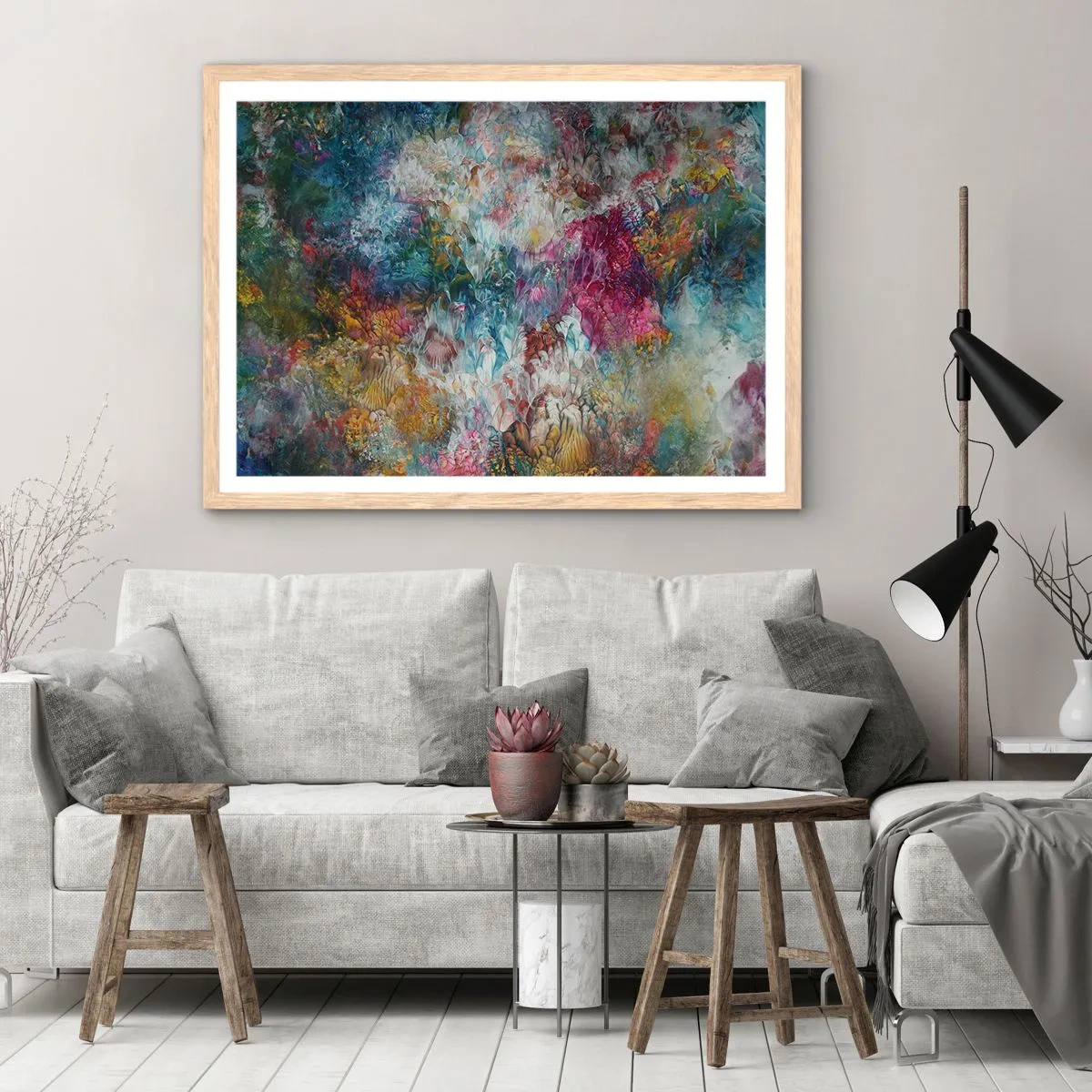 Plakat w ramie jasny dąb - W pełnym rozkwicie - 40x30 cm