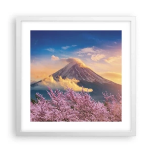 Plakat w białej ramie - Japońska świętość - 40x40 cm