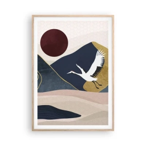 Plakat w ramie jasny dąb - I znowu ZLECIAŁ dzień - 70x100 cm