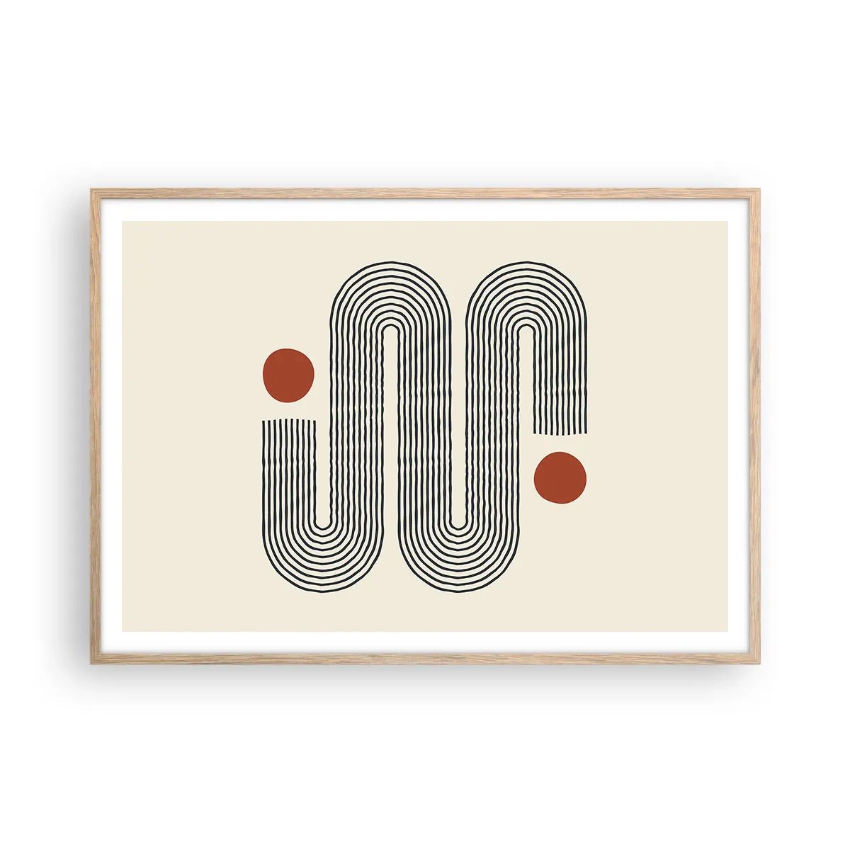 Plakat w ramie jasny dąb - Od początku do końca - 100x70 cm