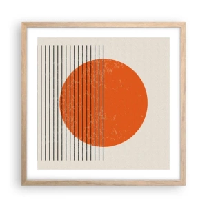Plakat w ramie jasny dąb - Zawsze słońce - 50x50 cm