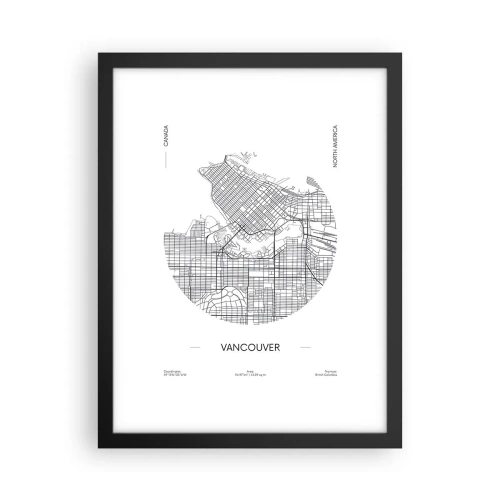 Plakat w czarnej ramie - Anatomia Vancouver - 30x40 cm