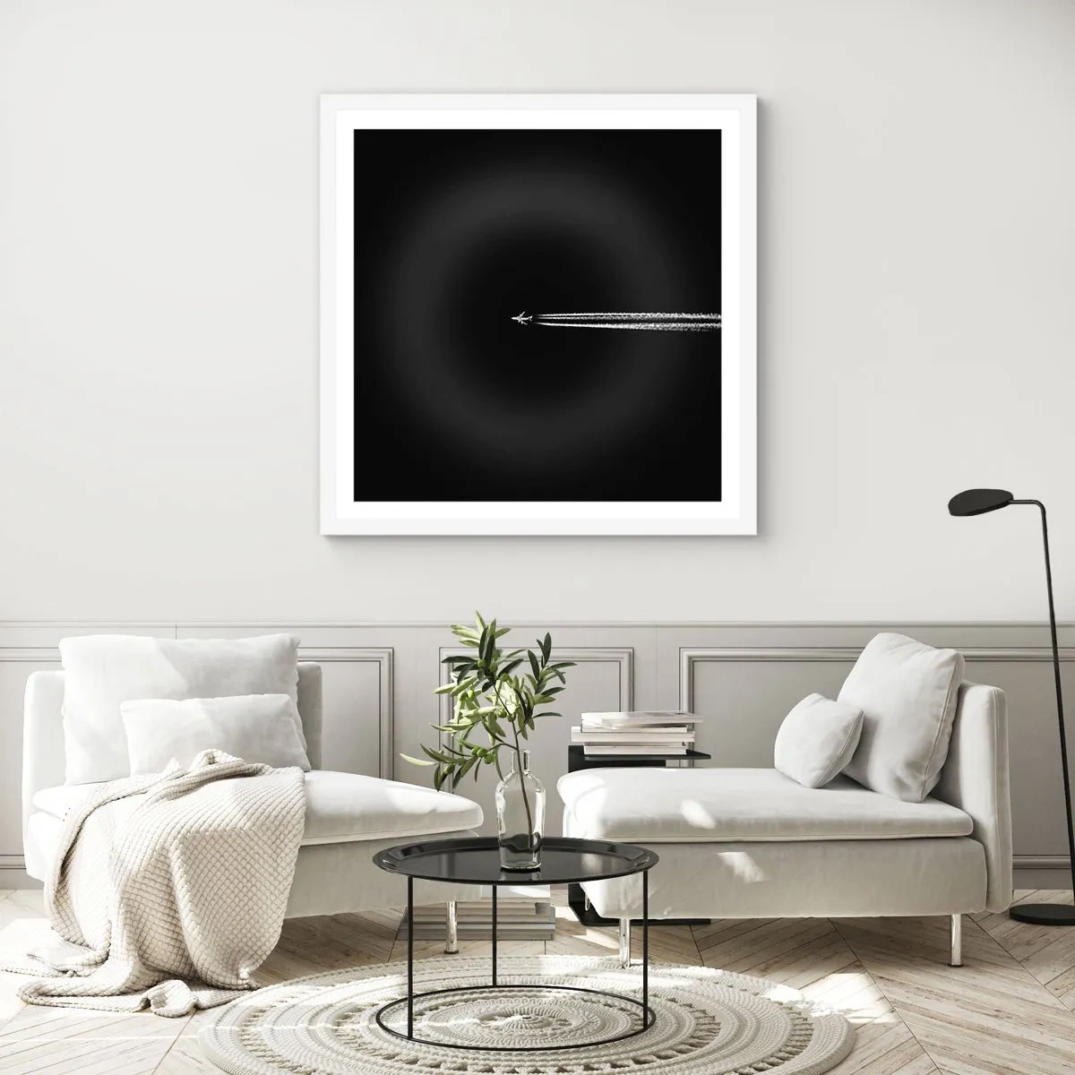 Plakat w białej ramie - W inny wymiar - 60x60 cm