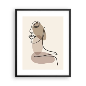 Plakat w czarnej ramie - Pewna linia piękna - 40x50 cm