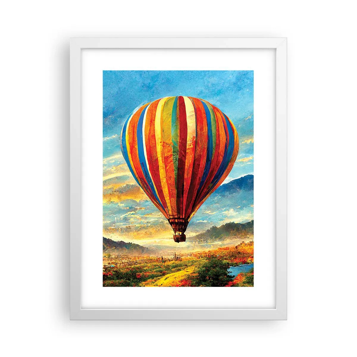 Plakat w białej ramie - W ciszy widać więcej - 30x40 cm