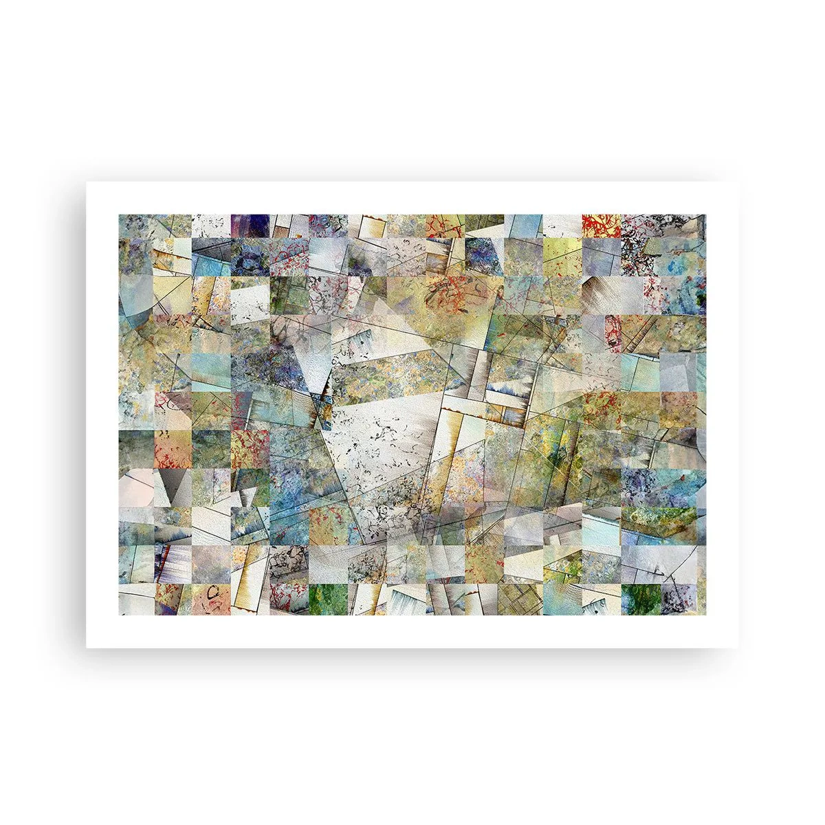 Plakat - Geometryczne przetasowanie - 70x50 cm