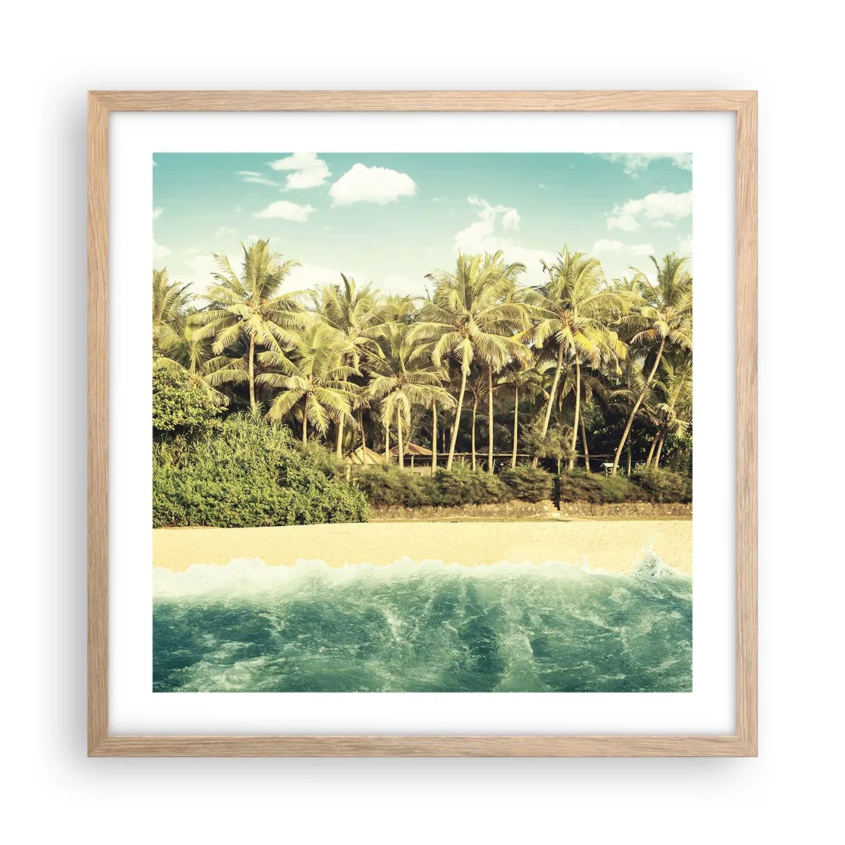 Plakat w ramie jasny dąb - A może tutaj? - 50x50 cm