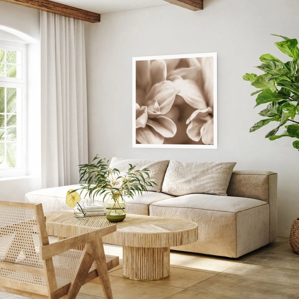 Plakat - Łagodne jak uśmiech - 50x50 cm