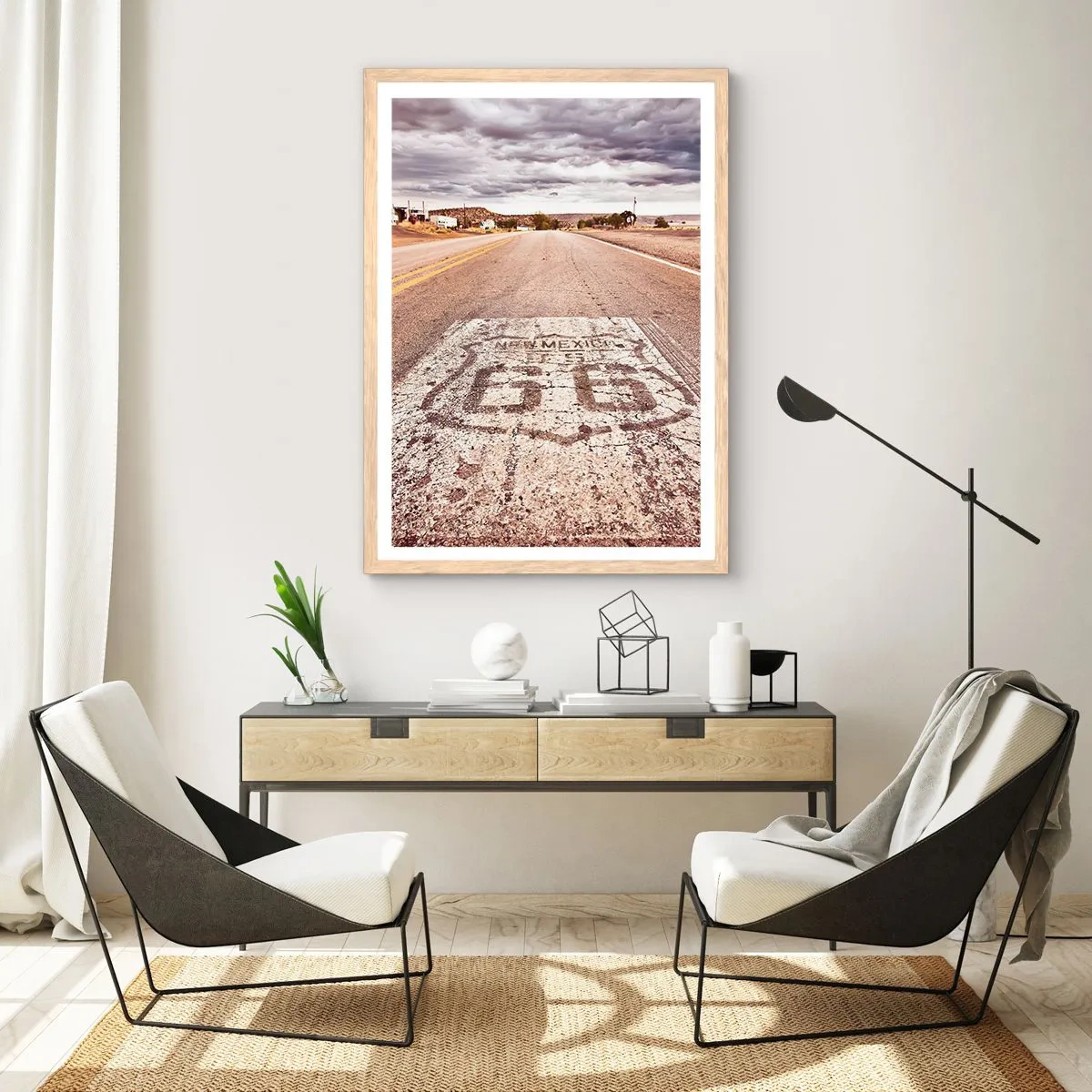 Plakat w ramie jasny dąb - Mother Road - amerykańska legenda - 50x70 cm
