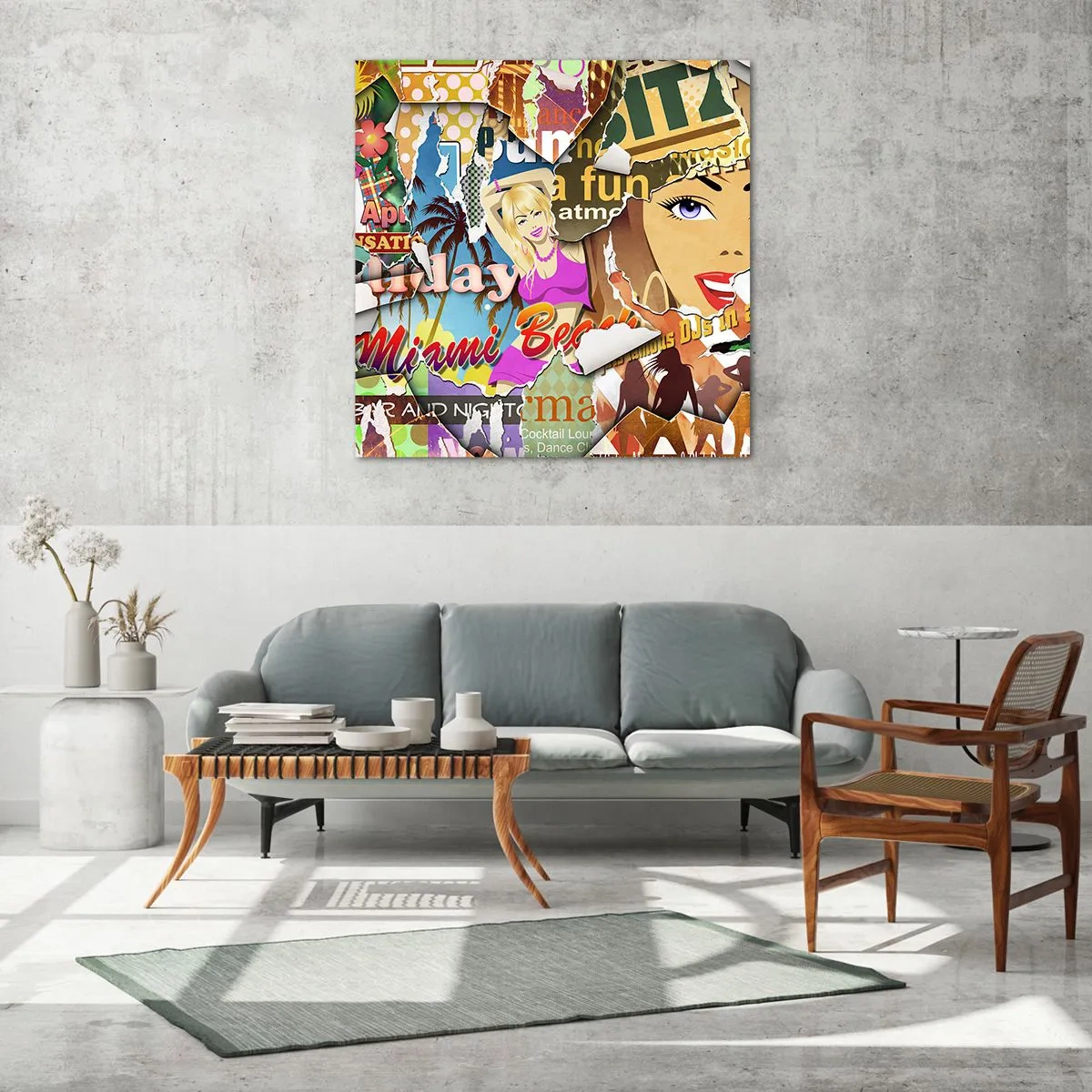 Obraz na szkle - Wakacyjne retrospekcje - 30x30 cm