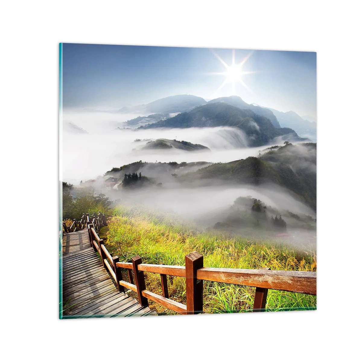 Obraz na szkle - Utkane z blasku i mgły - 60x60 cm