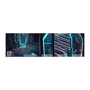 Fototapeta Próbka Standard Eco - Tak sobie myślę… - Technologia, Komputer, Procesor - 100x30 cm