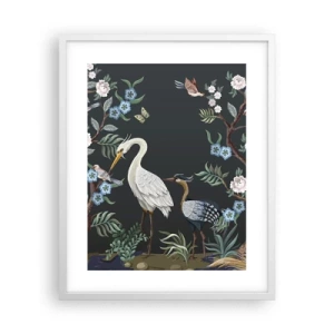 Plakat w białej ramie - Ptasia parada - 40x50 cm