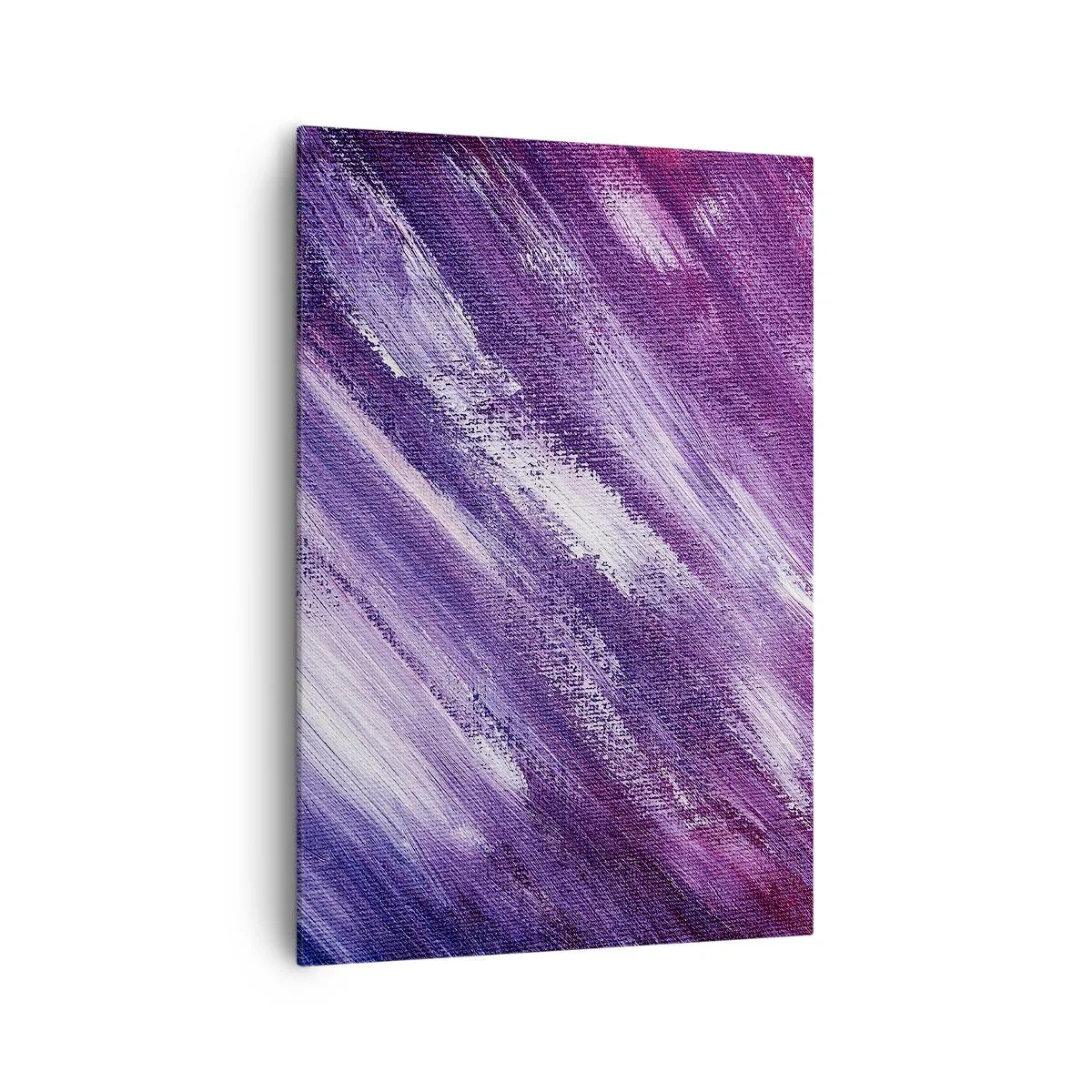 Obraz na płótnie - Abstrakcyjne pociągnięcia pędzla w odcieniach fioletu i różu - 70x100cm - Gdy wieje słoneczny wiatr - Nowoczesna dekoracja ścienna do salonu i sypialni ARTTOR