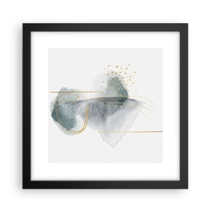 Plakat w czarnej ramie - O związkach szarości i złota - 30x30 cm